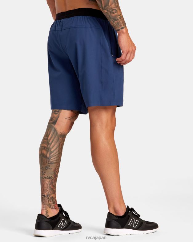 衣類 TP8J241 アーミーブルー RVCA 男性 ヨガープラス18トレーニングショーツ