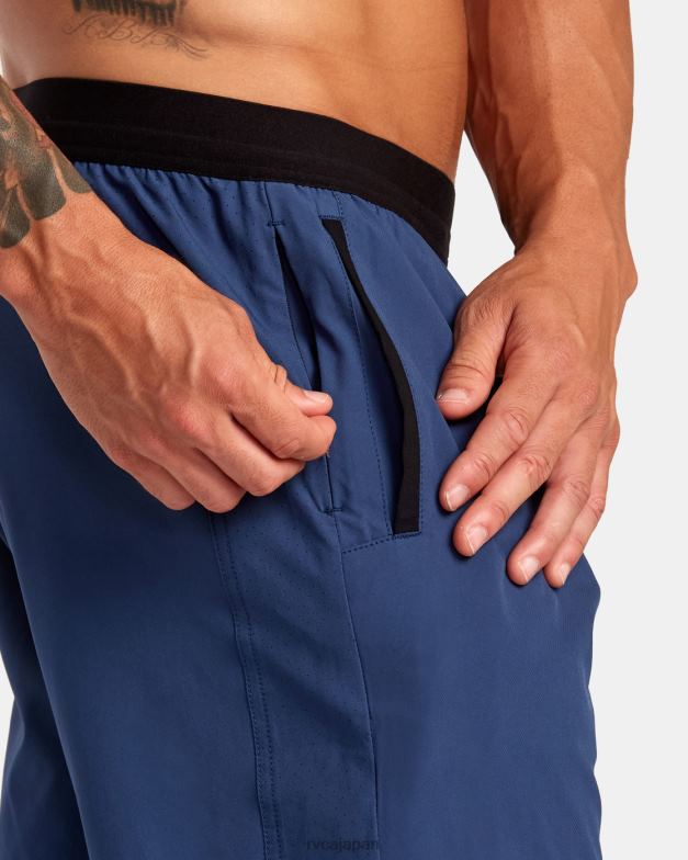 衣類 TP8J241 アーミーブルー RVCA 男性 ヨガープラス18トレーニングショーツ