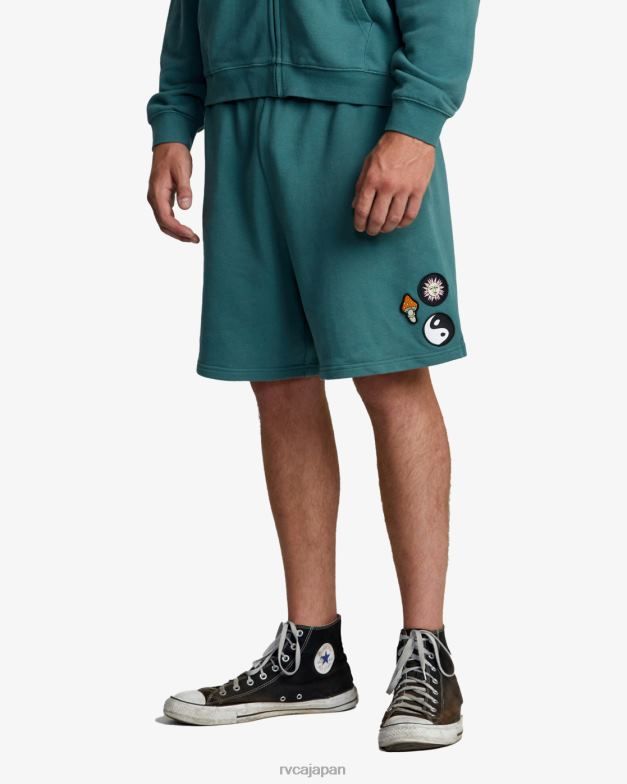 衣類 TP8J247 ティール RVCA 女性 ローズマチャド バギーオーバーサイズスウェットショーツ