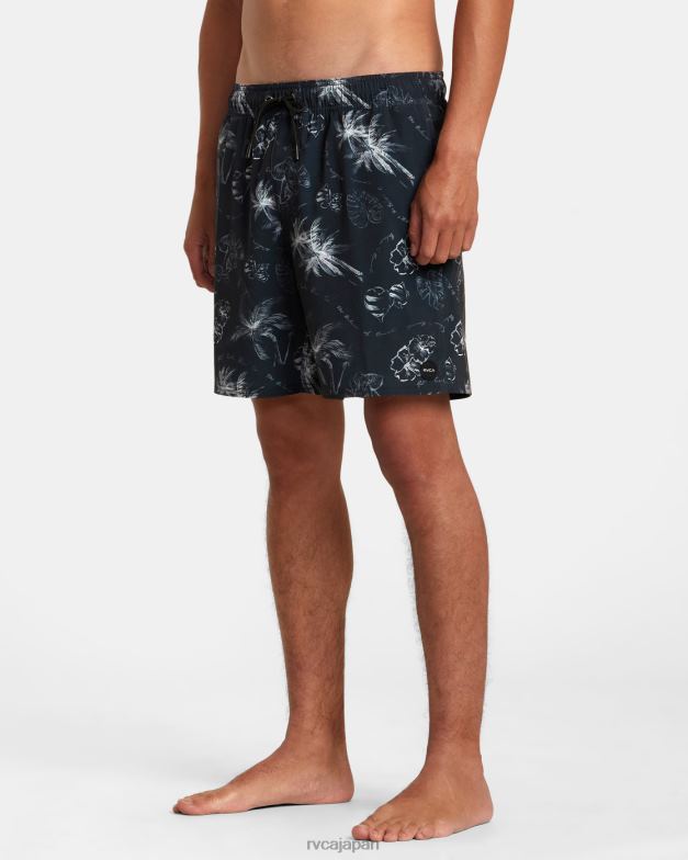 ボトムス TP8J24 黒 RVCA ユニセックス VA ピグメント エラスティック ウエスト ボードショーツ 17