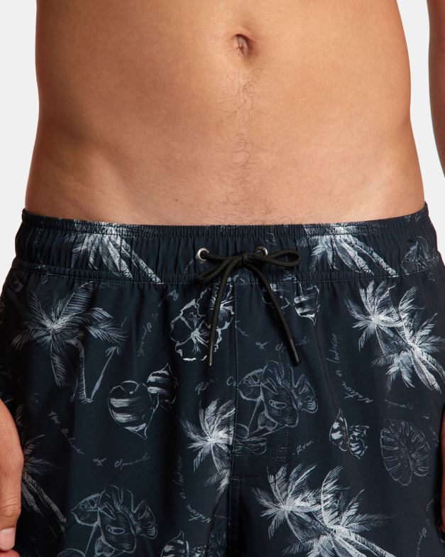 ボトムス TP8J24 黒 RVCA ユニセックス VA ピグメント エラスティック ウエスト ボードショーツ 17