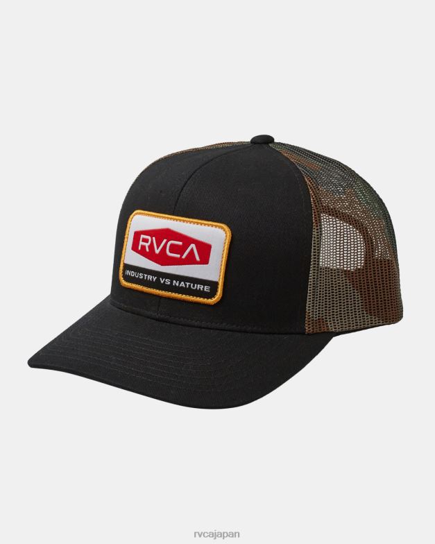 アクセサリー TP8J256 黒 RVCA 男性 ミッショントラッカーの帽子