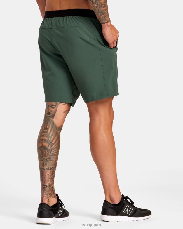 衣類 TP8J260 暗いサボテン RVCA 男性 ヨガープラス18トレーニングショーツ