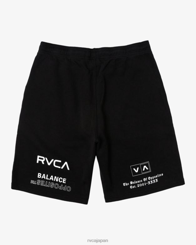 衣類 TP8J264 黒、白 RVCA 男性 VA スポーツ 19 スポーツ スウェット ショーツ