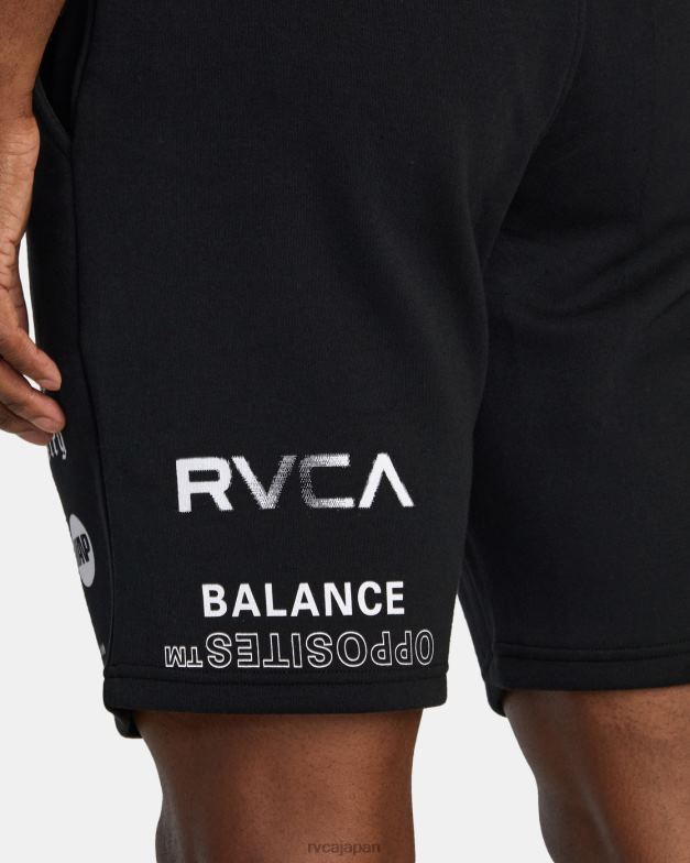 衣類 TP8J264 黒、白 RVCA 男性 VA スポーツ 19 スポーツ スウェット ショーツ