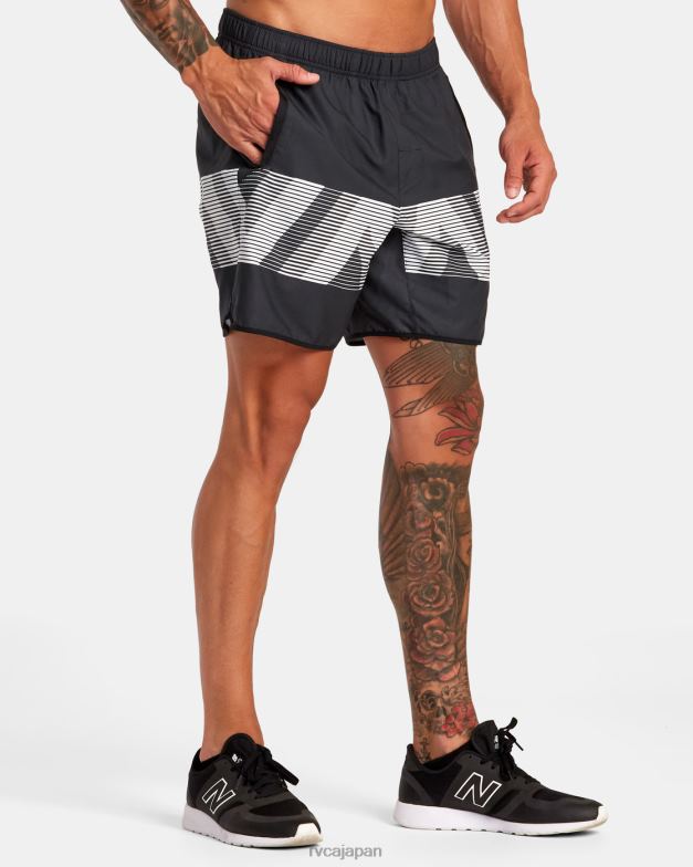 衣類 TP8J272 ブラックヴァブラー RVCA 男性 yogger iv 弾性ウエストショーツ 17