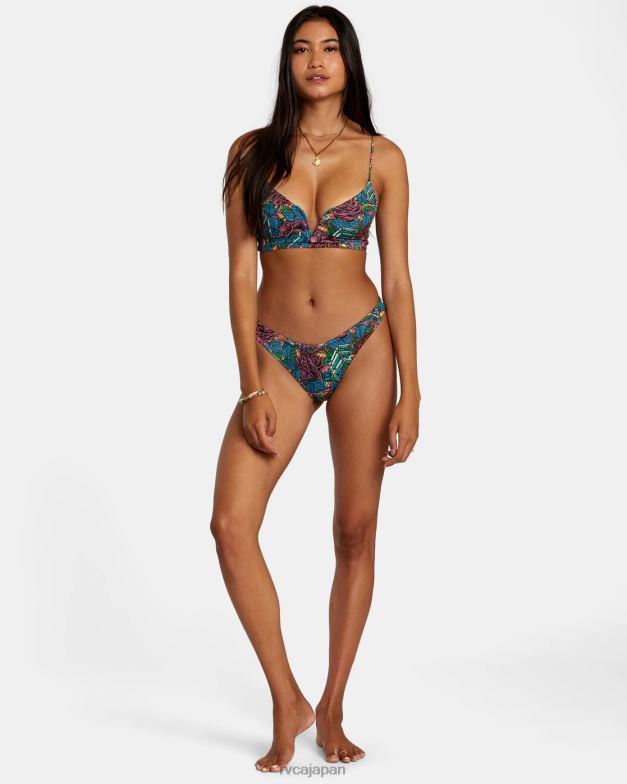 泳ぐ TP8J273 マルチ RVCA 女性 アンダー V ワイヤー クロップ ビキニ トップ