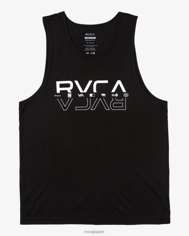 衣類 TP8J282 黒 RVCA 男性 二分割タンク