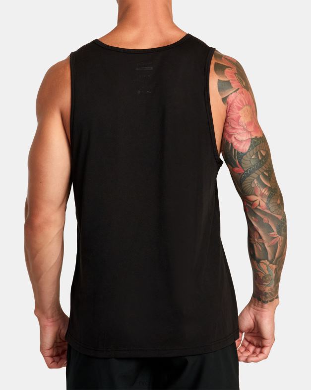 衣類 TP8J282 黒 RVCA 男性 二分割タンク