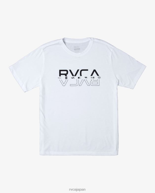 衣類 TP8J284 白 RVCA 男性 ダブルスプリットティー