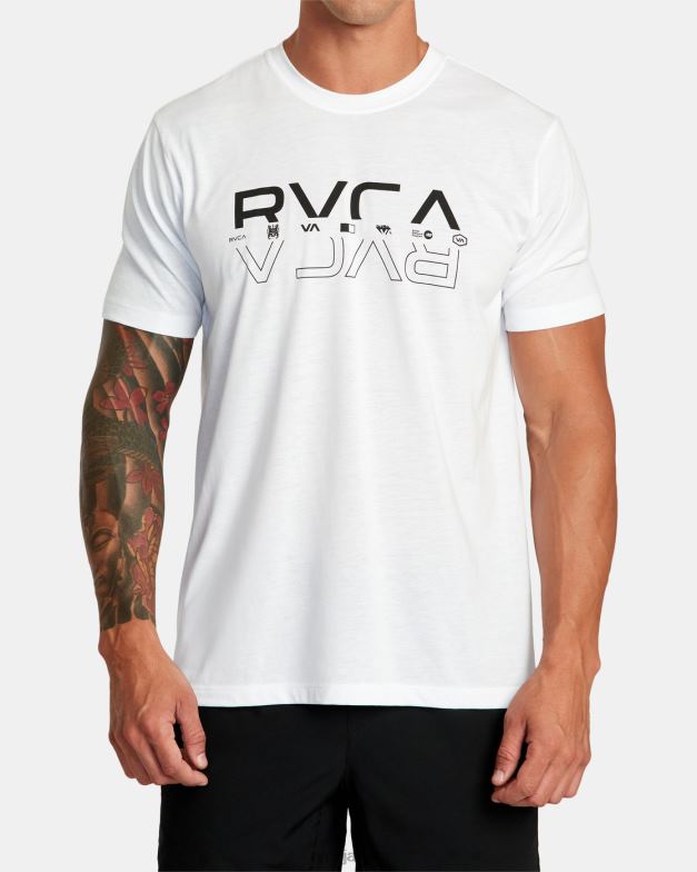 衣類 TP8J284 白 RVCA 男性 ダブルスプリットティー