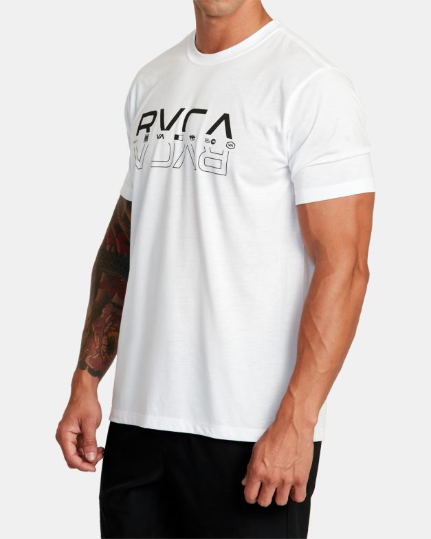 衣類 TP8J284 白 RVCA 男性 ダブルスプリットティー