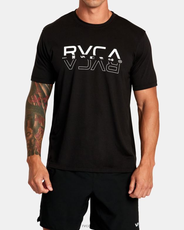 衣類 TP8J289 黒 RVCA 男性 ダブルスプリットティー