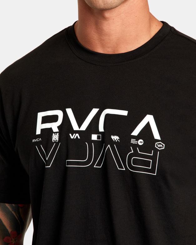 衣類 TP8J289 黒 RVCA 男性 ダブルスプリットティー