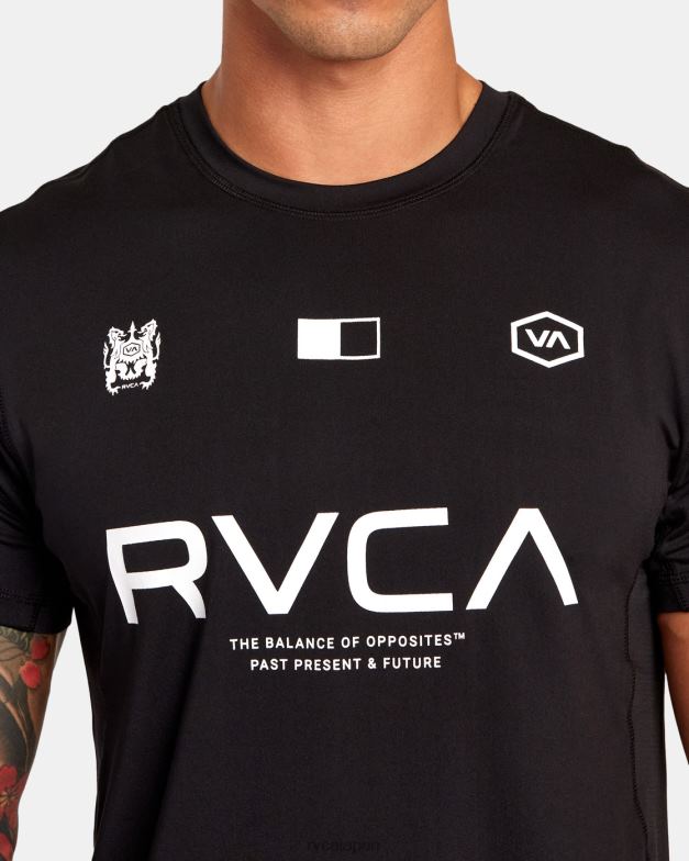 衣類 TP8J290 黒 RVCA 男性 ベント VA スポーツ バッジ テクニカル トレーニング T シャツ