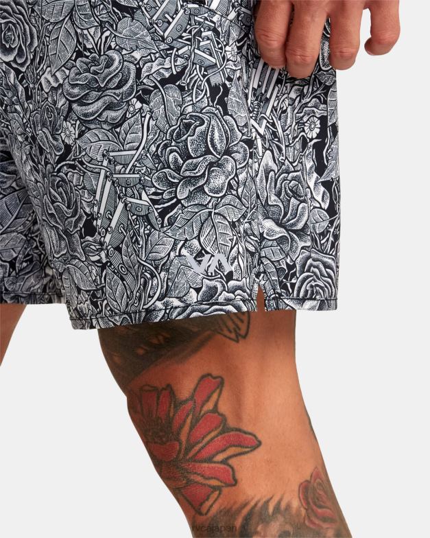 衣類 TP8J296 アンダーズフローラル RVCA 男性 マーティン アンダー ヨガー ストレッチ 17 テクニカル トレーニング ショーツ