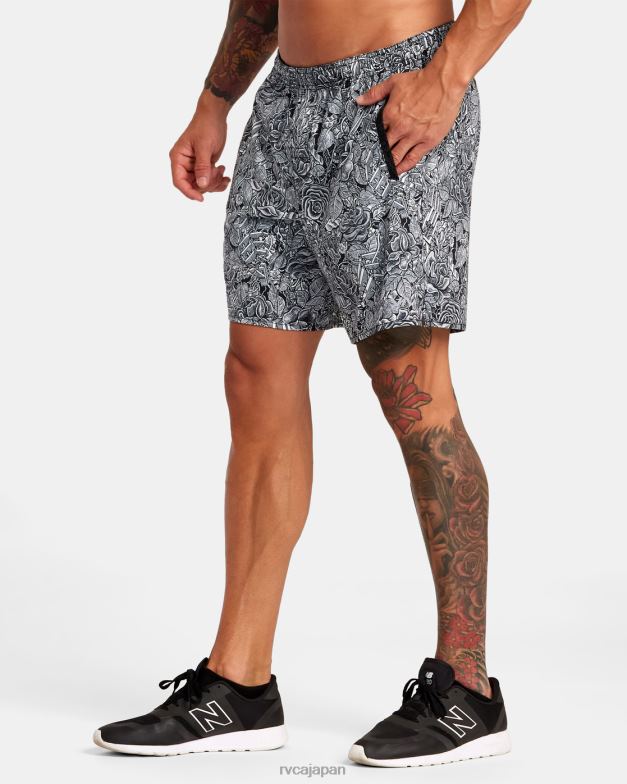 衣類 TP8J296 アンダーズフローラル RVCA 男性 マーティン アンダー ヨガー ストレッチ 17 テクニカル トレーニング ショーツ