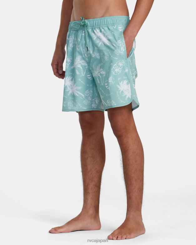 ボトムス TP8J298 軽いほうれん草 RVCA ユニセックス イースタン エラスティック ウエスト ボードショーツ 17