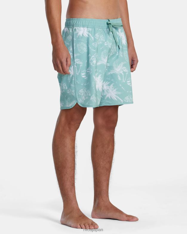 ボトムス TP8J298 軽いほうれん草 RVCA ユニセックス イースタン エラスティック ウエスト ボードショーツ 17