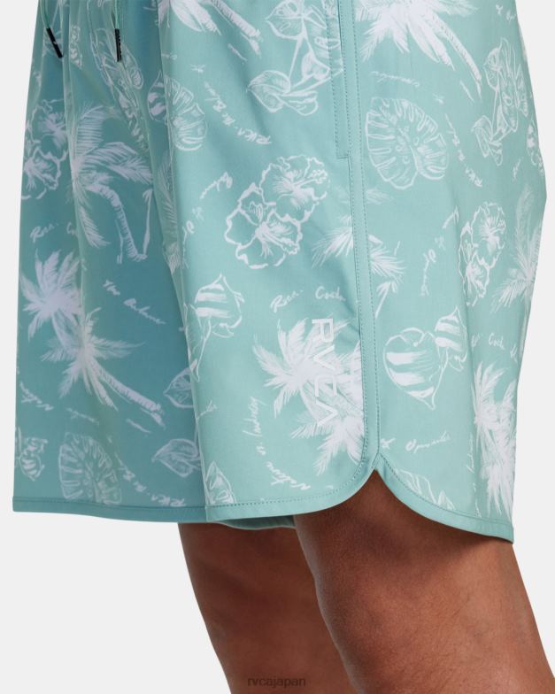 ボトムス TP8J298 軽いほうれん草 RVCA ユニセックス イースタン エラスティック ウエスト ボードショーツ 17