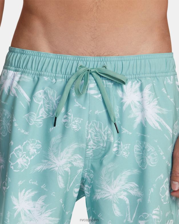 ボトムス TP8J298 軽いほうれん草 RVCA ユニセックス イースタン エラスティック ウエスト ボードショーツ 17
