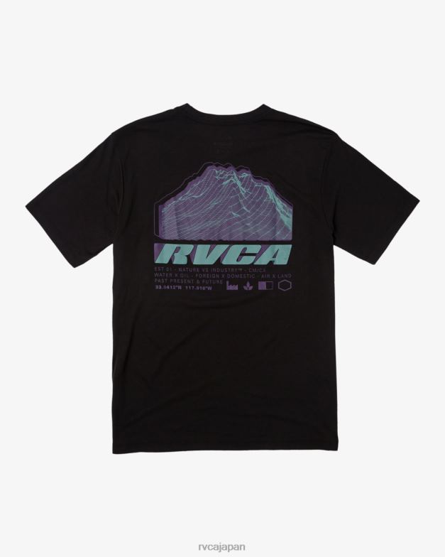 衣類 TP8J301 黒 RVCA 男性 VAスポーツエレベートTシャツ