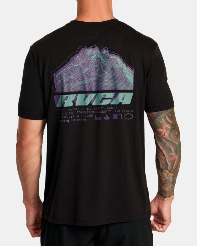 衣類 TP8J301 黒 RVCA 男性 VAスポーツエレベートTシャツ