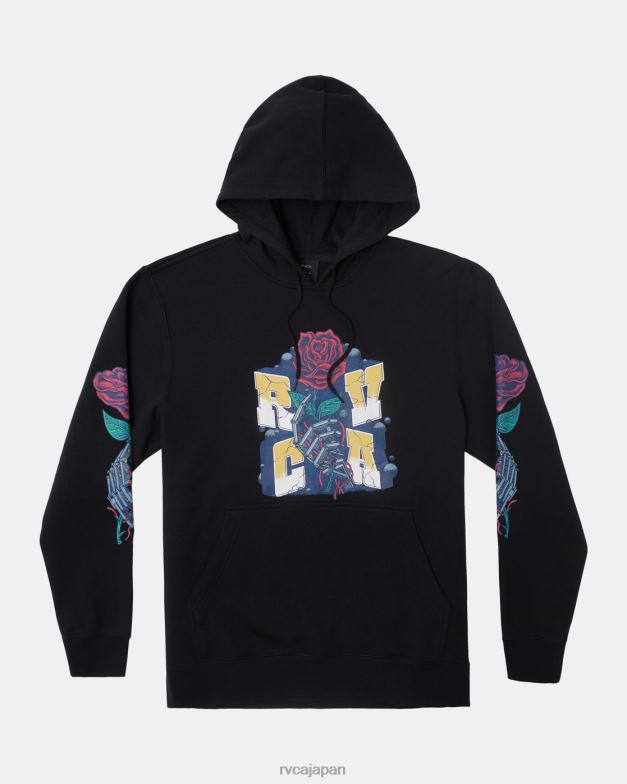 衣類 TP8J306 黒 RVCA 男性 マーティン・アンダー マンデロイド パーカー