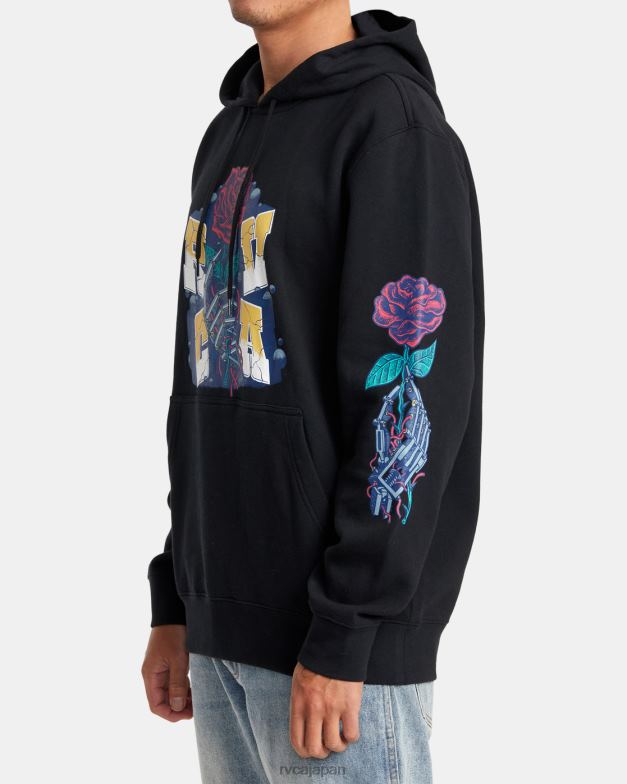 衣類 TP8J306 黒 RVCA 男性 マーティン・アンダー マンデロイド パーカー