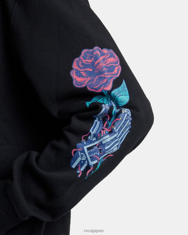 衣類 TP8J306 黒 RVCA 男性 マーティン・アンダー マンデロイド パーカー