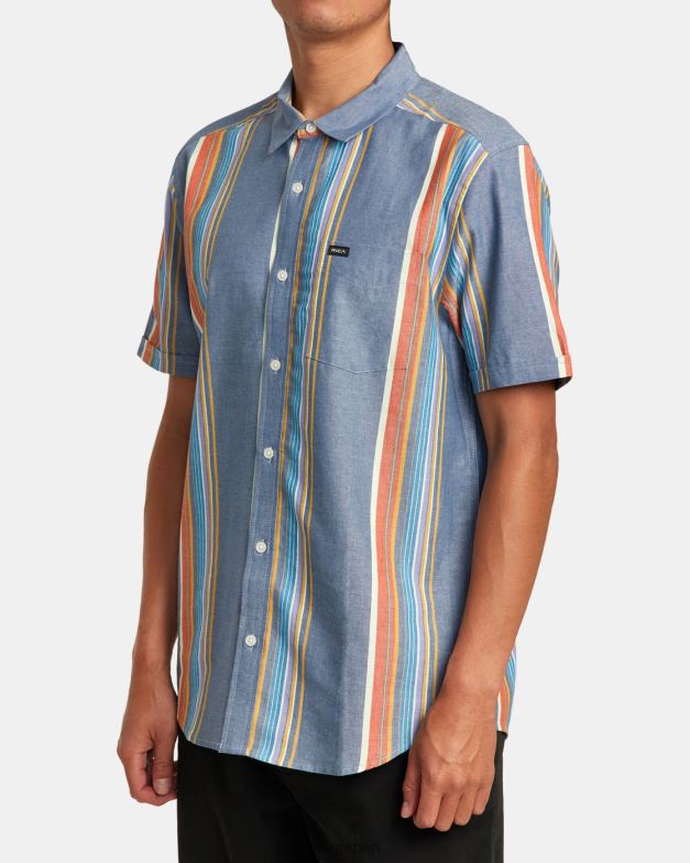衣類 TP8J30 マルチ RVCA 男性 メーデイストライプ半袖シャツ