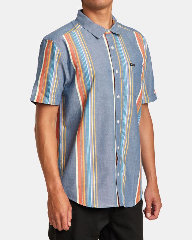 衣類 TP8J30 マルチ RVCA 男性 メーデイストライプ半袖シャツ
