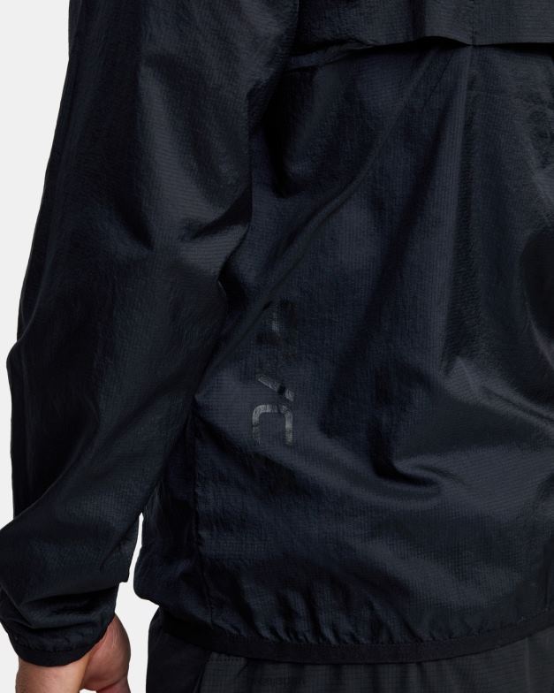 衣類 TP8J315 黒 RVCA 男性 ランナー軽量トレーニングジャケット
