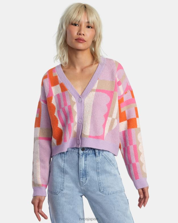 衣類 TP8J317 ラベンダー RVCA 女性 ジェシーブラウンのカーディガン