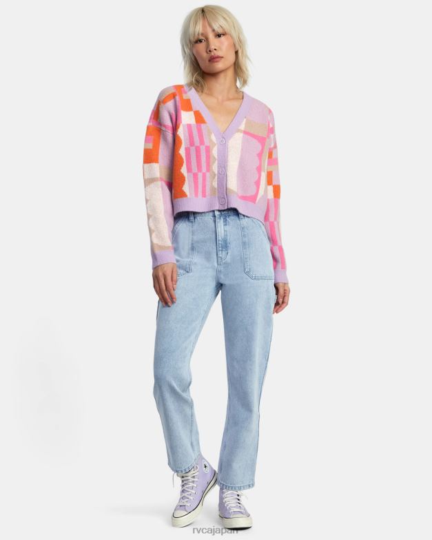 衣類 TP8J317 ラベンダー RVCA 女性 ジェシーブラウンのカーディガン