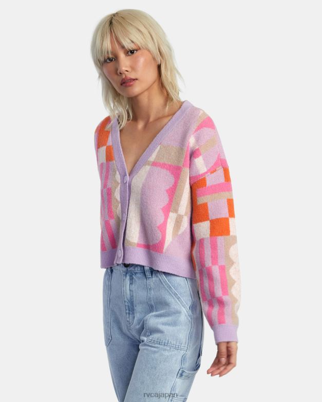 衣類 TP8J317 ラベンダー RVCA 女性 ジェシーブラウンのカーディガン