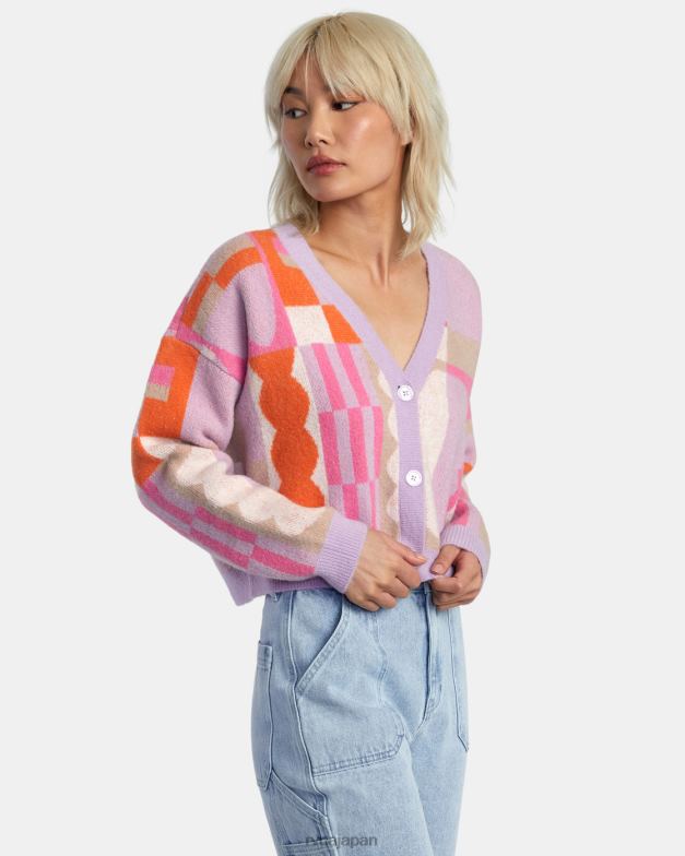 衣類 TP8J317 ラベンダー RVCA 女性 ジェシーブラウンのカーディガン