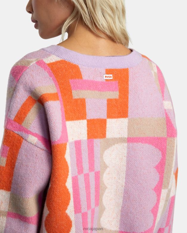 衣類 TP8J317 ラベンダー RVCA 女性 ジェシーブラウンのカーディガン