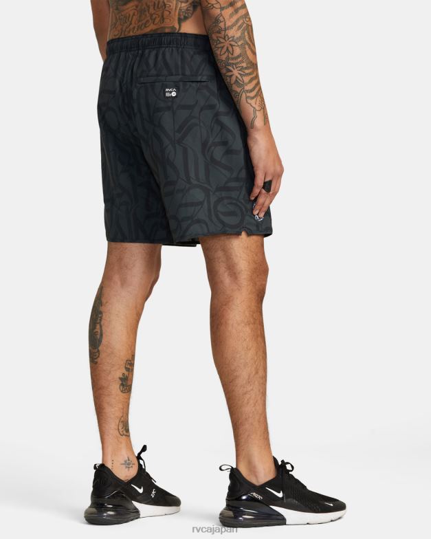 衣類 TP8J319 黒 RVCA 男性 サグローズヨガーストレッチパフォーマンスショーツ