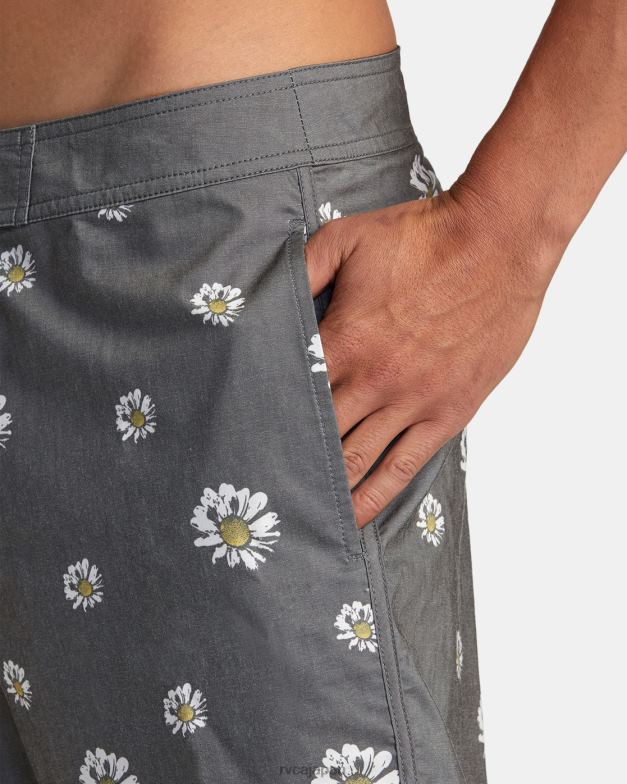 ボトムス TP8J330 黒の花柄 RVCA ユニセックス フリーポート ボードショーツ 16