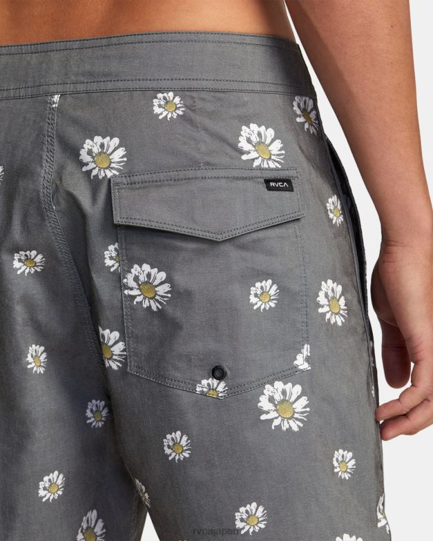 ボトムス TP8J330 黒の花柄 RVCA ユニセックス フリーポート ボードショーツ 16