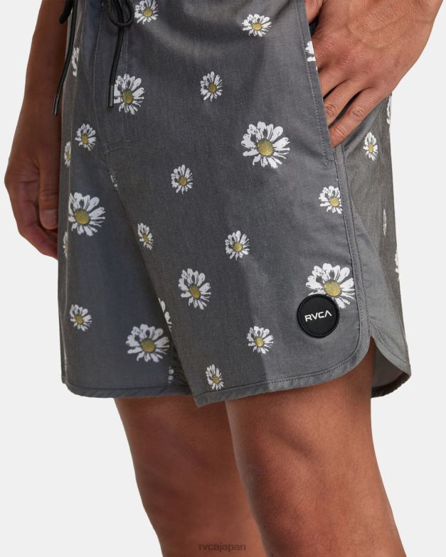 ボトムス TP8J330 黒の花柄 RVCA ユニセックス フリーポート ボードショーツ 16