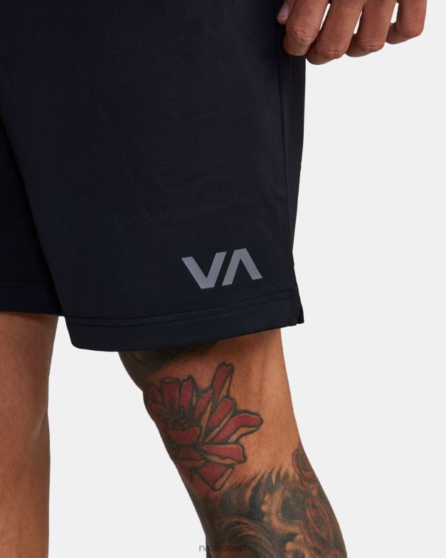 衣類 TP8J335 黒 RVCA 男性 VA スポーツトレーナー弾性ウエストショーツ