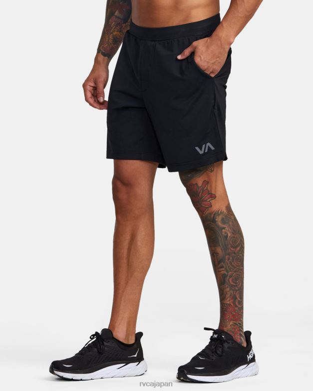 衣類 TP8J335 黒 RVCA 男性 VA スポーツトレーナー弾性ウエストショーツ