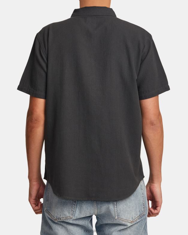 衣類 TP8J337 ガレージブルー RVCA 男性 リセッションコレクション デイシフト半袖シャツ