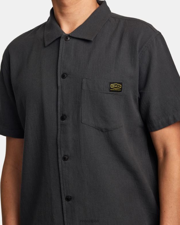 衣類 TP8J337 ガレージブルー RVCA 男性 リセッションコレクション デイシフト半袖シャツ