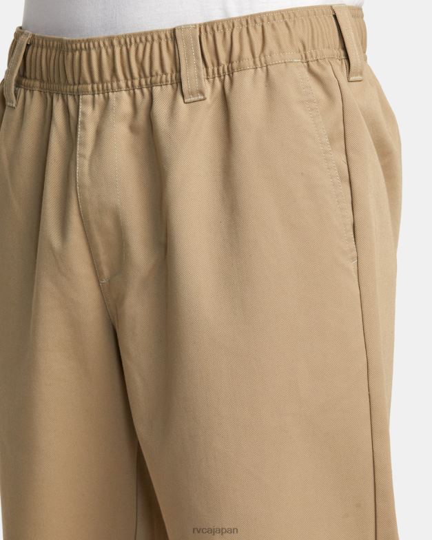 衣類 TP8J344 カーキ RVCA 男性 リセッションコレクション アメリカーナ ウエストゴムパンツ