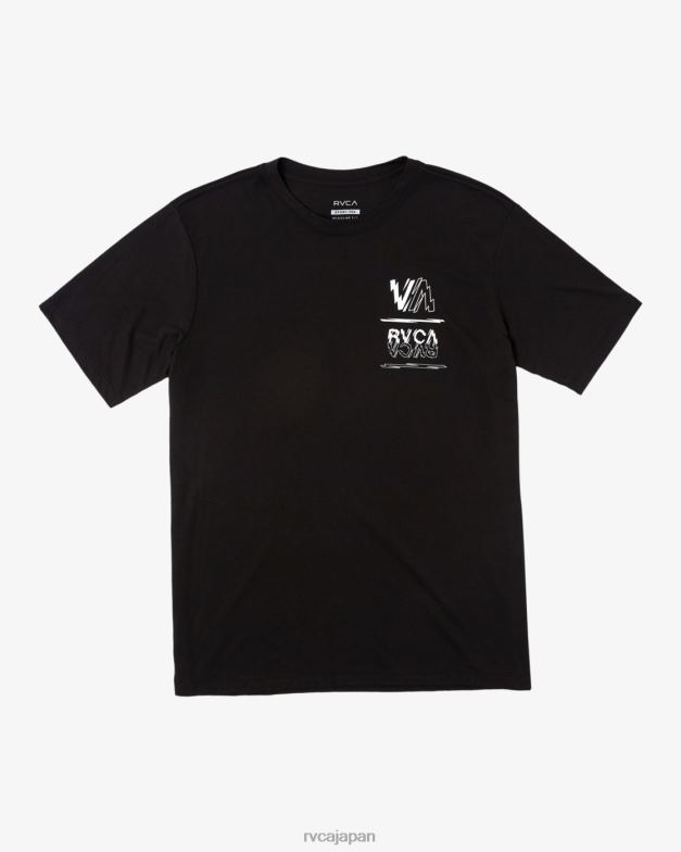 衣類 TP8J34 黒 RVCA 男性 VAスポーツボルトTシャツ