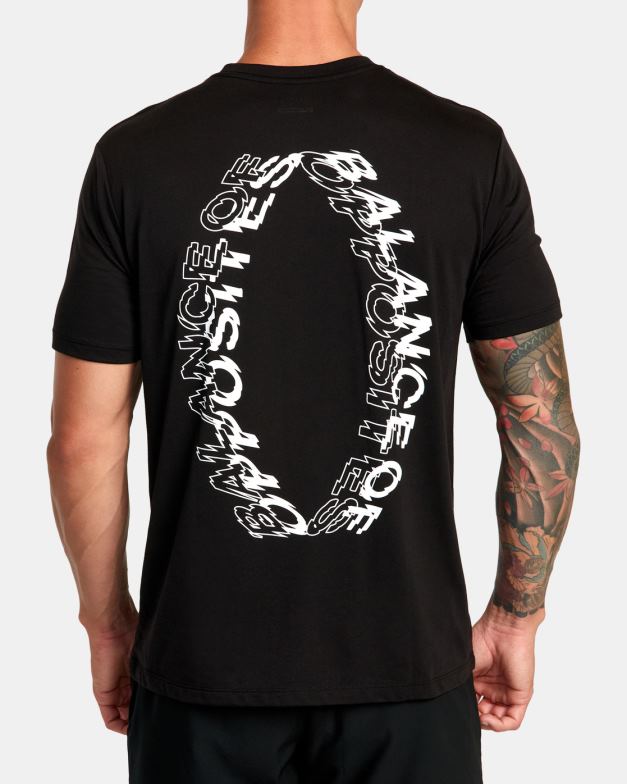 衣類 TP8J34 黒 RVCA 男性 VAスポーツボルトTシャツ