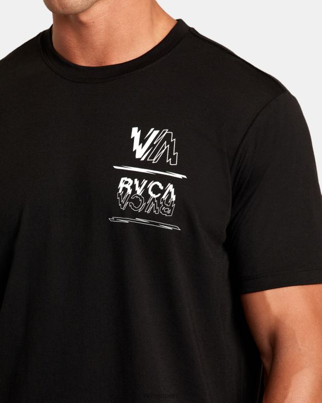 衣類 TP8J34 黒 RVCA 男性 VAスポーツボルトTシャツ